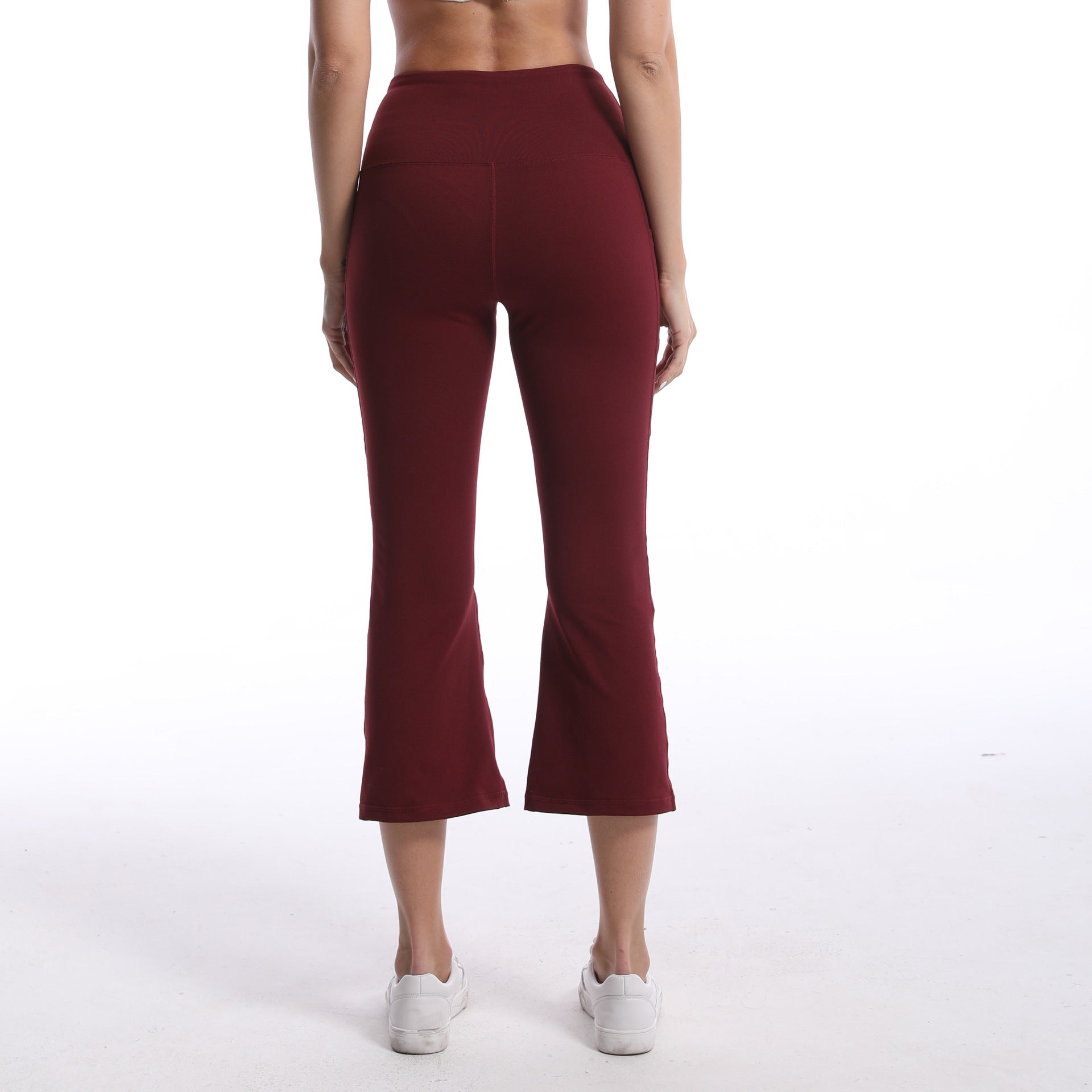 Pocket Solid Color Stretch Hip Lift Sports Nude Feel Yoga Leggings