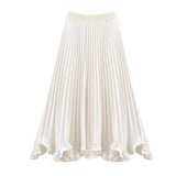 White pleated skirt on a white background