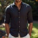 Men's Midnight Navy Long Sleeve Casual Shirt