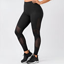 Women's Black Mesh Insert Performance Leggings