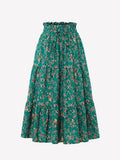 Green floral skirt on a white background
