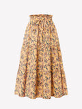 Yellow floral skirt on a white background