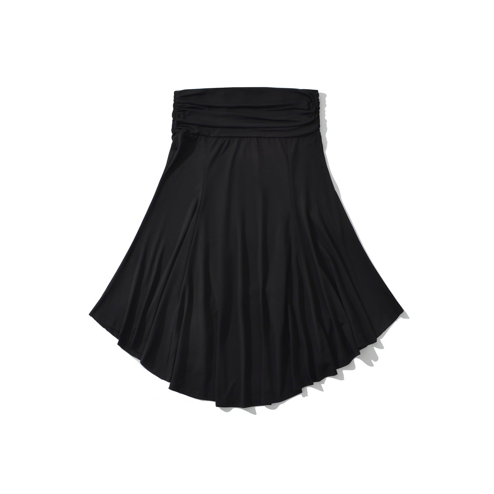Black skirt with white hem on a white background
