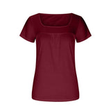 Maroon t-shirt on a white background