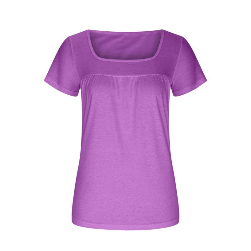 Purple t-shirt on a white background