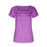 Purple t-shirt on a white background