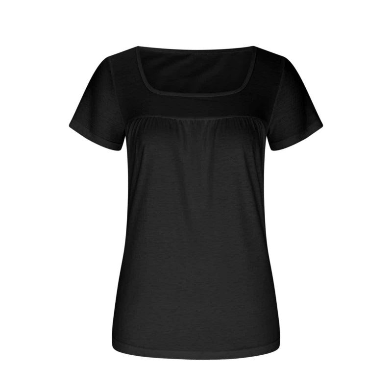Black t-shirt on a white background