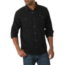 Men's Iconic Regular Fit Black Denim Snap Shirt